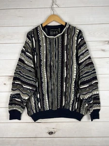 Suéter Croft & Barrow Para Hombres XLT Multicolor Texturizado Tejido Cuello Redondo Coogi Retro - Imagen 1 de 6