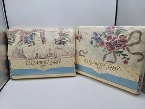 Juego de sábanas planas/ajustadas completas de encaje floral de colección Elizabeth Gris VICTORIA SELLADO - Imagen 1 de 9