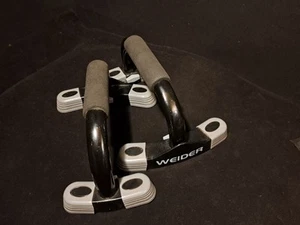 WEIDER - Set of 2 Workout Exercise Black Foam Push Up Stand Bar - Picture 1 of 2