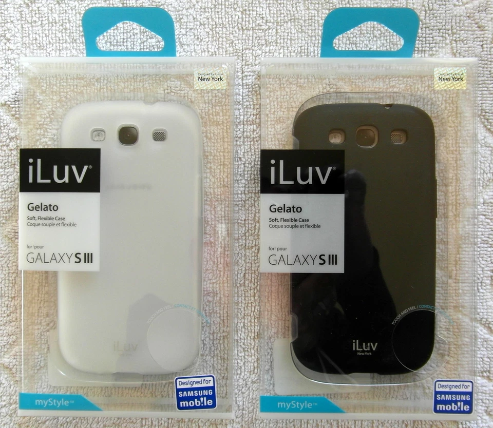 Samsung Galaxy S III Gelato Phone Case iLuv ISS259 Retail Pack Negro o Blanco Foto 1 de 3