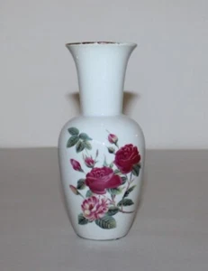 Vintage Porcelain Roses Pattern Bud Vase 7" - Picture 1 of 9