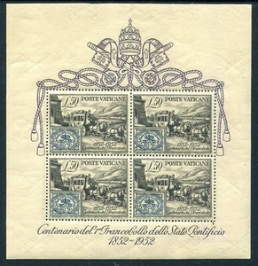 Vaticano Centenario sello 1952 **/MNH Hoja Bloque 1 - Bild 1 von 1