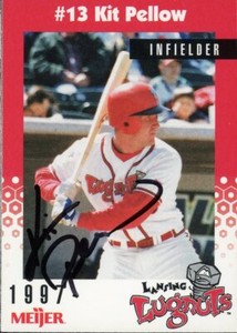 1997 Lansing Lugnuts KIT PELLOW Signed Card autograph AUTO ROYALS