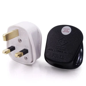 AC 250 V 13 A UK 3 Pins Strom wiederverdrahtebarer Stecker Kabel Sicherungsbuchse - Bild 1 von 11