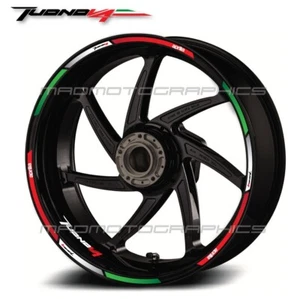 decalcomanie ruota moto di fabbrica adesivi cerchio per aprilia Tuono righe V4 - Foto 1 di 2