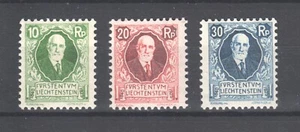 Liechtenstein ~ 1925 Prince Johann II semi-postal Sc# B1-B3 LH/* (B182) - Bild 1 von 2