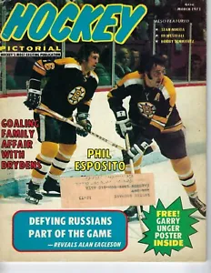 1973 MARCH Hockey Pictorial magazine, Phil Esposito, Boston Bruins VG - Picture 1 of 1