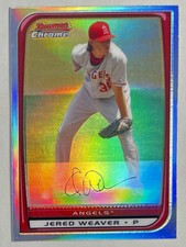 2008 Topps Bowman Chrome Refractor Jered Weaver Los Angeles Angels #7 Color 🔥