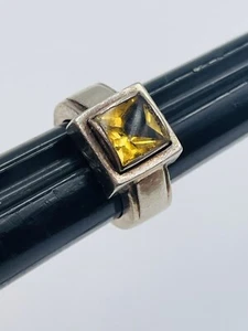 Kieselstein Cord Sterling Silver Citrine Square Ring Size 6.5 - Picture 1 of 6