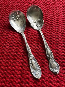 2 Silver Plate Sugar Spoons (R. C. CO and Oxford Silver PAT. Jan 14 08) 6” - Picture 1 of 4