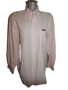 Camisa de vestir CHAPS para hombre talla grande, rosa y blanco a cuadros, algodón/poliéster LS EN MUY BUENA CONDICIÓN - Imagen 1 de 9