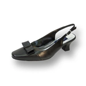 π PEERAGE Adalyn Women's Wide Width Leather Slingback Dress Pumps π - Picture 1 of 12