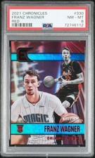 Franz Wagner Rookie 2021-22 Panini Chronicles #330 Essentials Red RC /149 PSA 8