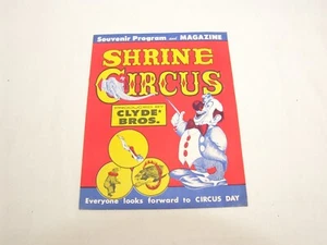 Vintage Souvenir Program & Magazine - Shrine Circus By Clyde Brothers 1965 - Picture 1 of 4