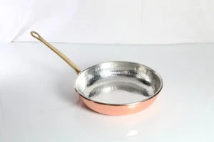 Pfanne Kupfer Verzinntem Kupfer Kochen Chef mit Griff Messing Diam. 23 CM - Bild 1 von 2