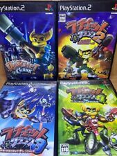 Lot 4 Ratchet & Clank 1 2 3 4 PS2 Sony PlayStation 2 Japan Version used