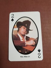 1 Single Swap 1982 Playing Card REX ALLEN JR. Best Of Country Music 2 of Spades