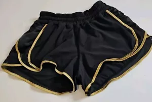 Lululemon Black & Gold Super Squad Running Shorts Size 4 Lined - Picture 1 of 10