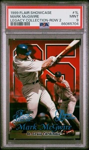 Flair Showcase Legacy Collection 1999 #1L Mark McGwire fila 2 - PSA 9/POP 2 - Imagen 1 de 2