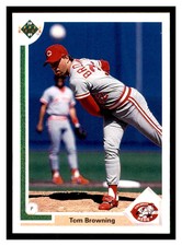 1991 Upper Deck #633 TOM BROWNING Cincinnati Reds ~C1G