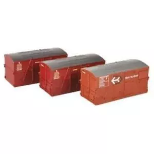 BRANCHLINE OO BD Large Containers Bauxite & Crimson (x3) - Picture 1 of 2