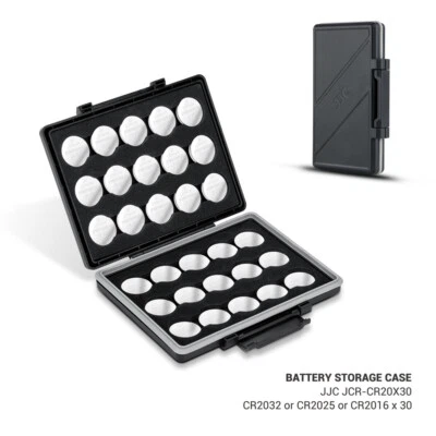 JJC 30 Slots CR2032 CR2025 CR2016 Coin Cell Button Battery Case Storage Holder - Image 1 of 4