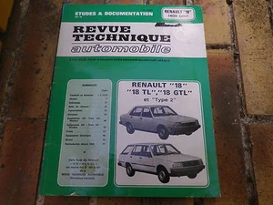 RTA SPECIAL RENAULT 18 TL et GL et TYPE 2 moteur 1400 cm3 - Picture 1 of 1