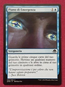 Magic The Gathering ITALIAN ELDRITCH MOON CONTINGENCY PLAN blue card MTG - Picture 1 of 2