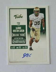 2016 Contenders CT DeAndre Houston-Carson William & Mary Chicago Bears - Auto - Bild 1 von 1