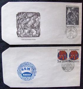 Communist Czechoslovakia 2 FDC dated 1970 and 1971. - Picture 1 of 1