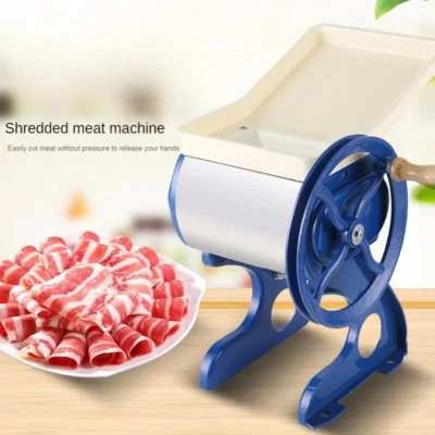 Manual Meat Grinder Meat Slicer Commercial Hand Crank Shredding Machine - Image 1 of 4