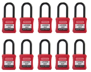10x Safety Locking Padlock, Safety Padlock Set - Picture 1 of 10