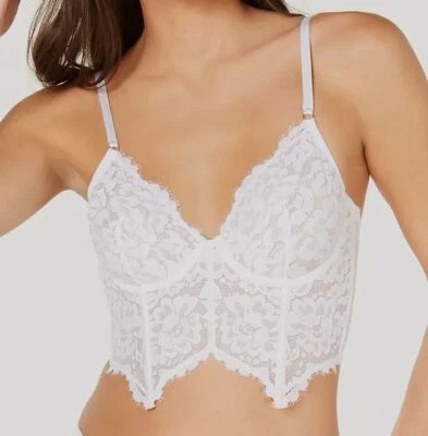 Bralette con aros de encaje Cosabella blanco magnolia Longline talla 36B Foto 1 de 2