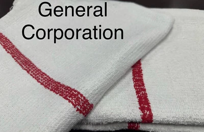 600 rayas rojas super bar toallero fregona cocina restaurante toallas de limpieza 33 oz Foto 1 de 2