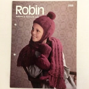 2950 - Robin Aurora Pom Pom Hat, Scarf & Gloves Set Childs 4 to 14 Years - Picture 1 of 2