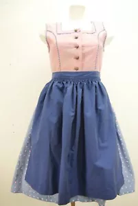 Dirndl 80er Vintage blau im Oberteil durch waschen verfärbt und Schürze Gr.36 - Bild 1 von 7