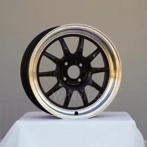 4 PCS ROTA WHEEL GT3 16X7 4X100 40 67.1 ROYAL BLACK . - Picture 1 of 4