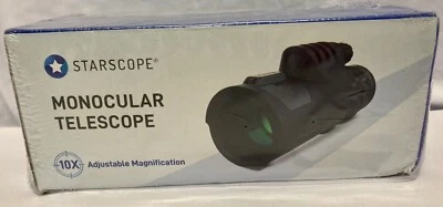 STARSCOPE Monocular Telescope – 10x Adjustable Magnification– Compact Zoom Scope - Image 1 of 3