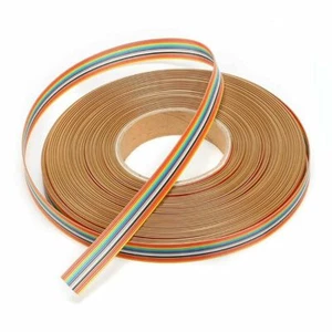 Dupont Wire Flat Flexible Rainbow Ribbon PCB Cable Pitch 1.27mm10/14/16/20P-50P - Picture 1 of 17