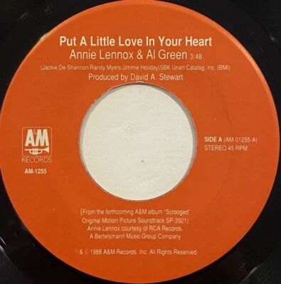 Annie Lennox & Al Green – Put A Little Love In Your Heart – AM-1255 - 1988 45RPM - Image 1 of 4
