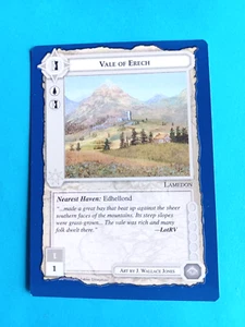 MIDDLE EARTH 1995 CCG LOTR UNLIMITED BLUE BORDER RARE VALE OF ERECH - Picture 1 of 2