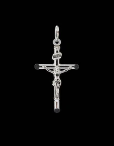 925 Sterling Silver Jesus Crucifix Cross Pendant Chain Necklace - Picture 1 of 8