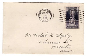 #628 Ericsson Memorial 1926 FDC U/O Unofficial Worcester MA Edgerly - Picture 1 of 2
