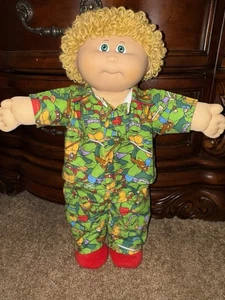 16" Cabbage Patch Kinder Puppe Schildkröten Flanell Pyjama Kleidung Hausschuhe - Bild 1 von 4