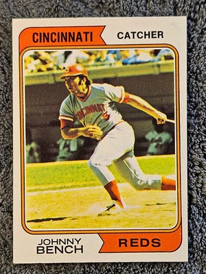 1974 Topps #10 Johnny Bench (EX) HOF Cincinnati Reds Foto 1 de 2