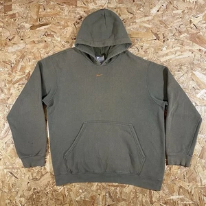 Vintage Y2K Nike braun orange Center Swoosh bestickt Hoodie Größe Large - Bild 1 von 8