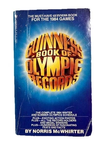 Guinness Book of Olympic Records 1984 Paperback - GOOD CONDITION - FREE SHIPPING - Picture 1 of 6