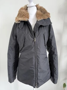 PRADA Sport Linea Rossa Gore-Tex Fur Collar Jacket Black Size 44 Made In Italy - Picture 1 of 18