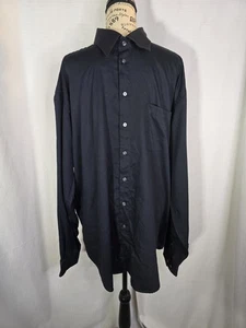 Claiborne schwarzes Langarm Hemd mit Knopfleiste Größe 18, 38/39, XXL - Bild 1 von 5