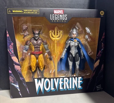 Figura de acción Marvel Legends Wolverine Lilandra Neramani paquete de 2 50 aniversario Foto 1 de 4